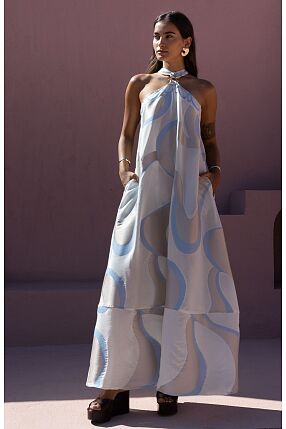 RESORT REVERIE HALTER DRESS