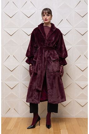 Plush Belted Coat