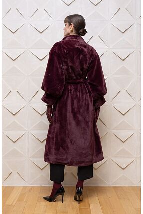 Plush Belted Coat