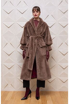 Plush Belted Coat