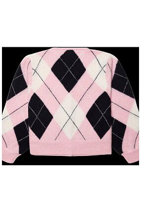 WBFEN ARGYLE CARDIGAN