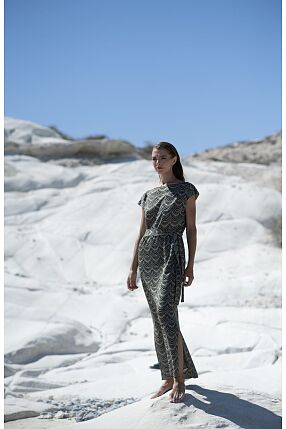 MARBLE FLOW MAXI DRESS