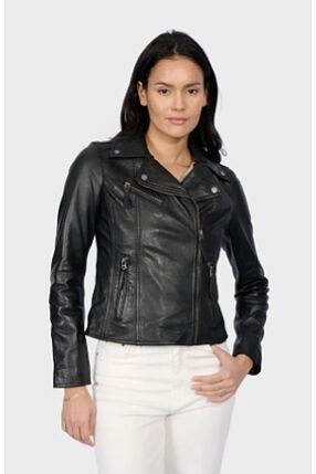 CLIPS SLEEK ASYMMETRICAL LEATHER JACKET