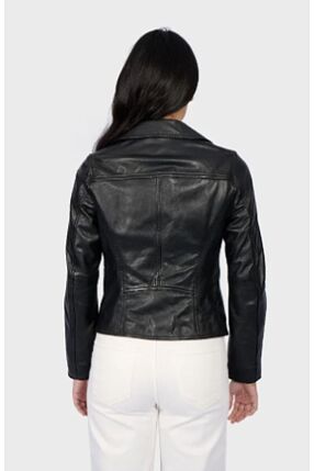 CLIPS SLEEK ASYMMETRICAL LEATHER JACKET