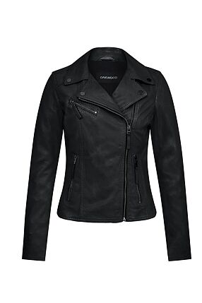 CLIPS SLEEK ASYMMETRICAL LEATHER JACKET