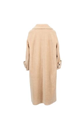 CHARLOTTE LILLY FUR SUEDE-WOOL COAT