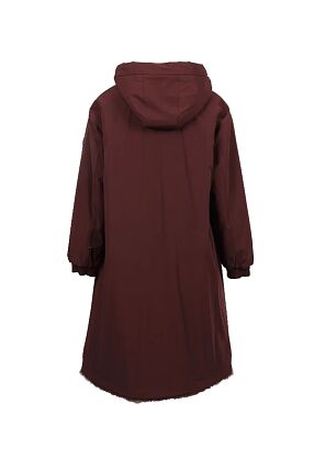 STARRY REVERSIBLE TWO-MATERIAL NYLON AND FAUX FUR PARKA