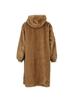 STARRY REVERSIBLE TWO-MATERIAL NYLON AND FAUX FUR PARKA