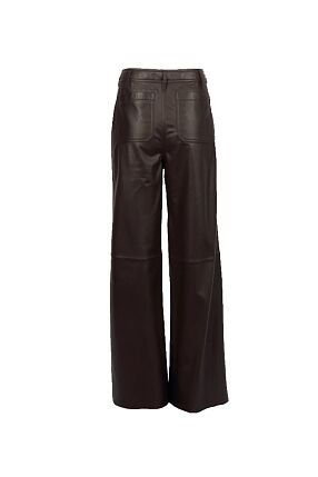 YUMMY WIDE LEG SHEEPSKIN LEATHER TROUSERS 100% GENUINE LEATHER