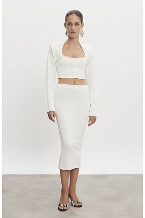 HEAVEN KNITTED MIDI SKIRT