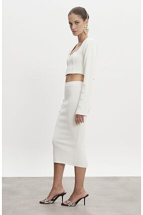 HEAVEN KNITTED MIDI SKIRT