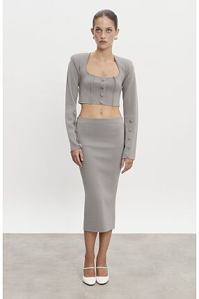 HEAVEN KNITTED MIDI SKIRT