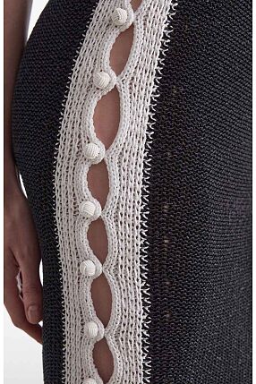 VOYAGE KNITTED MIDI SKIRT