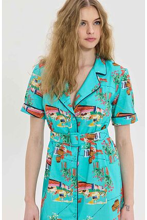 ATHENA DRESS (AQUA)