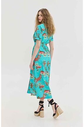 ATHENA DRESS (AQUA)