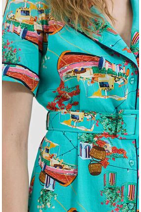 ATHENA DRESS (AQUA)