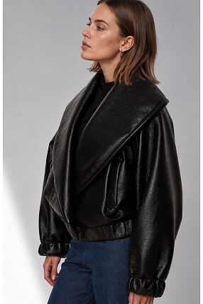 LEATHER LOOK BOMBER