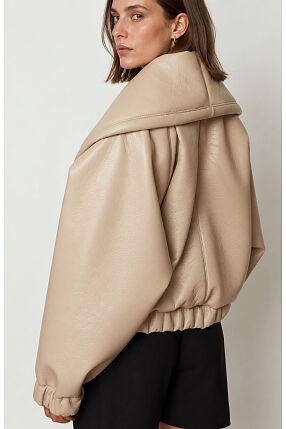 LEATHER LOOK BOMBER