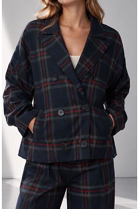 PLAID BLAZER