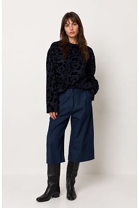 DENIM ZIP CULOTTE