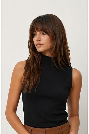 SLEEVELESS TURTLENECK