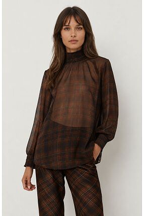 PLAID BLOUSE