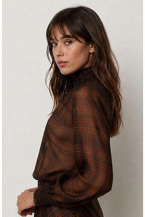 PLAID BLOUSE