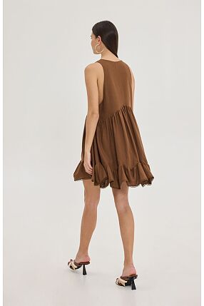 GABRIELLA DRESS (BROWN)