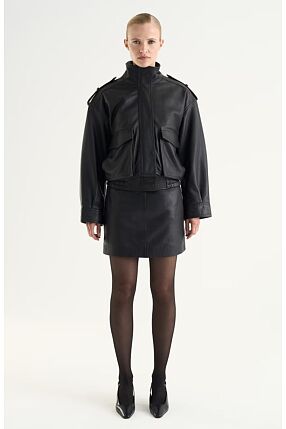 HELIA LEATHER SKIRT