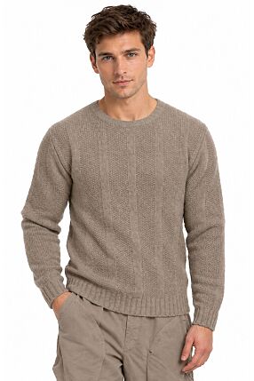 NEPAL B K3 - HEAVY RIB CREW SWEATER WOOL MIX