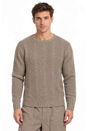 NEPAL B K3 - HEAVY RIB CREW SWEATER WOOL MIX