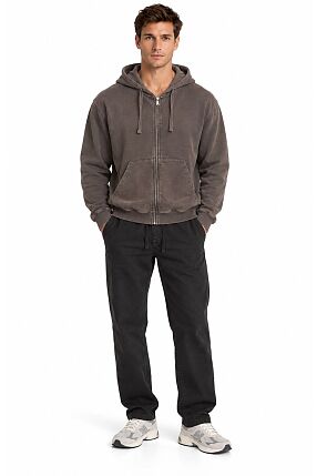 MAN LS HOODED SWEATSHIRT ZIP