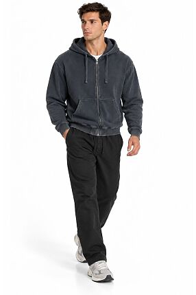 MAN LS HOODED SWEATSHIRT ZIP