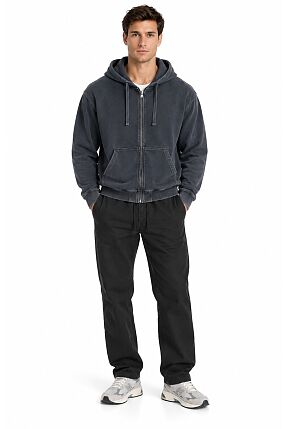 MAN LS HOODED SWEATSHIRT ZIP