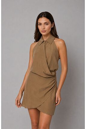 CROSSOVER SHORT DRESS