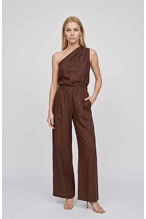 LINEN ONE SHOULDER TOP