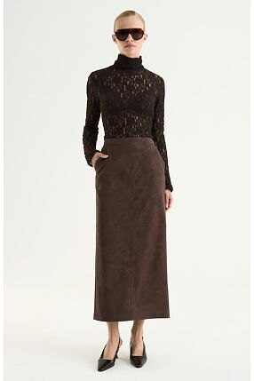 YARA FAUX SUEDE SKIRT