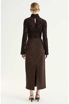 YARA FAUX SUEDE SKIRT