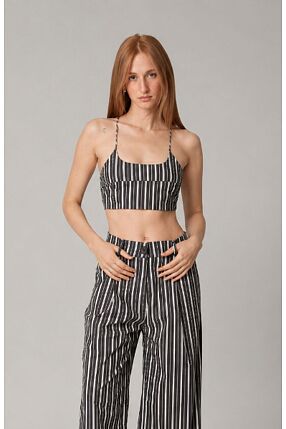 STRIPE BUSTIER TOP