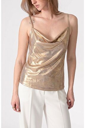SATIN DRAPE TOP