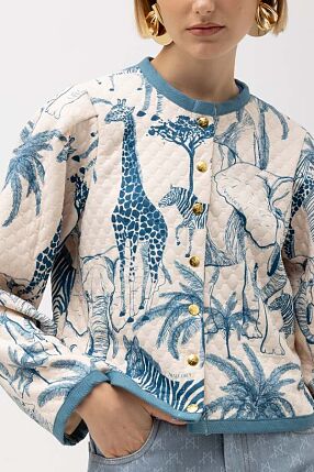 MALIKA QUILTED PRINT JACKET