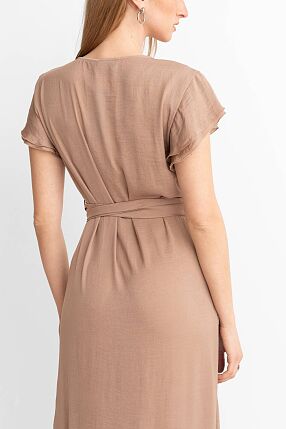 SATIN WRAP DRESS
