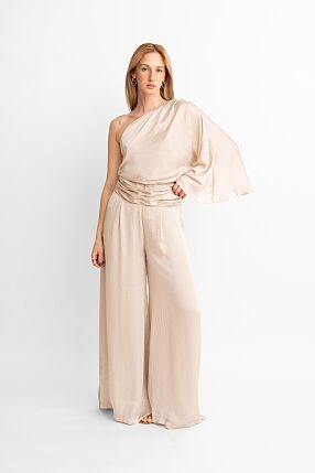 SATIN FLARED PANTS