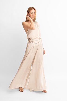 SATIN FLARED PANTS
