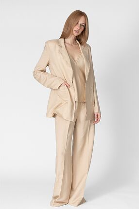 LINEN FRINGE BLAZER