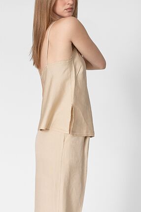 LINEN FRINGE TOP