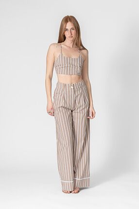 STRIPE BUSTIER TOP