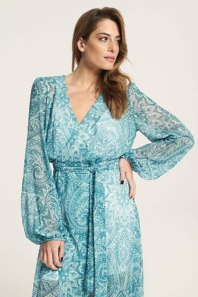 MOMENTUM GREEN WRAP DRESS