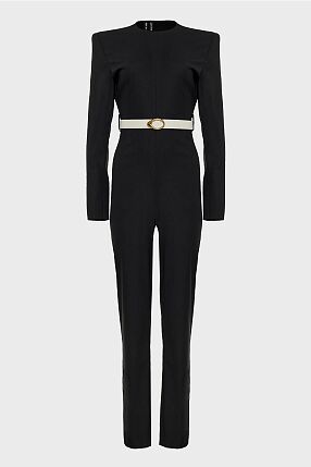 BLACK TIE LEATHER BELT
