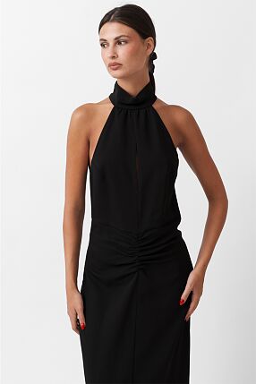 HIGH NECK FITTED DRESS